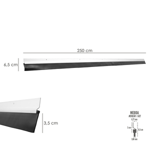 Burlete per Porte di Garage in Alluminio Bianco con Gomma 2,5 m. - Product Image 2