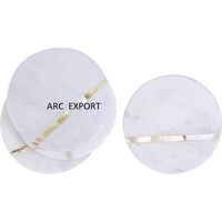 Nouveaux sous-verres de table fantaisie demi-blanc et demi-gris forme ronde classique avec sous-verre de décoration en métal transparent à un prix raisonnable
