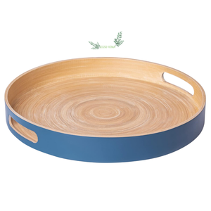 Bandeja de bambú hilado sostenible y ecológica/plato de bambú hilado con diseño personalizado para usar en casa, restaurante - Product Image 1