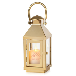 ตะเกียงโลหะสีดำพร้อมฐานไม้ สำหรับตกแต่งบ้าน งานแต่งงาน งานอีเว้นท์ งานปาร์ตี้ จัดวางเทียน - Product Image 4