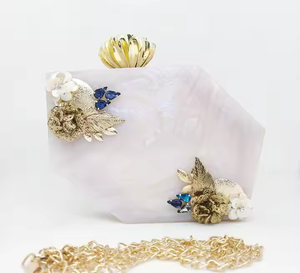 Vente en gros de luxe diamant strass boucle satin dames sac de soirée mariage par Crescent Crafts - Product Image 1