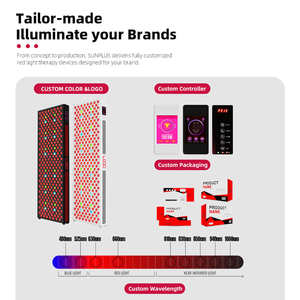 Panel de Lámpara de Terapia de Luz Roja de Cuerpo Completo con Chip Dual Sunplus de 480 Nm - 1060 Nm, Dispositivo Infrarrojo de 5 W, 1000 W, 1500 W, 9 Longitudes de Onda - Product Image 6