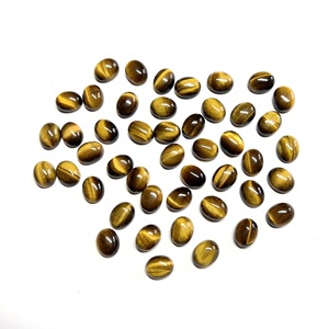 IGI certificado 6x8mm Ojo de Tigre Natural ovalado suelto semiprecioso parte posterior plana cabujón liso piedras calibradas para la fabricación de joyas - Product Image 4