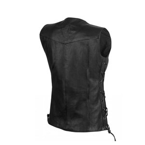 Chaleco de Motocicleta de Cuero para Hombre y Mujer, Chaleco de Motociclista de Primera Calidad, Talla Grande, Transpirable, para Verano e Invierno - Product Image 2
