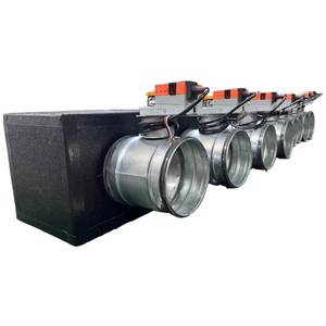 แผ่นโฟมโพลียูรีเทนอุตสาหกรรม 8 โซน พร้อมแดมเปอร์มอเตอร์ขนาด 160 หรือ 200 มม. AC 240V โดย Lindab สำหรับระบบ HVAC - Product Image 1