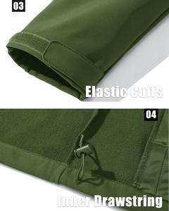 Vestes softshell d'hiver tendance pour hommes, polyester, polaire respirant, intérieur avec cordon de serrage, 2 poches latérales zippées, poignets à velcro, col montant - Product Image 3