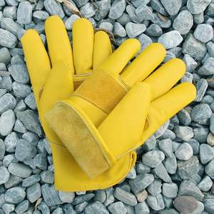Guantes de trabajo de cuero de vaca para construcción, jardinería con palma reforzada para hombres y mujeres - Product Image 4