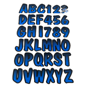 <b>Marine</b> <b>Hardware</b> PVC Product Shaded Teal/Blk Letter and Number Kit Made in Taiwan - Product Image 1