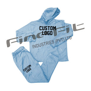 Ensemble de pantalons de survêtement évasés à capuche avec logo personnalisé pour hommes Survêtement de jogging de gymnastique solide brodé Sports d'hiver respirants-Personnalisé - Product Image 6
