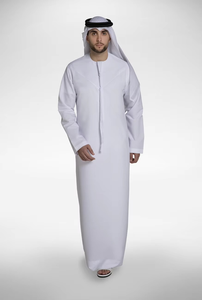 Meilleure vente Respirant Léger Coton Casual Hommes Modeste Musulman Thobes-Floor Longueur Manches Longues Haute Qualité OEM Service - Product Image 5