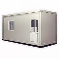 Casa Contenedor Plegable Moderna Prefabricada, Panel Sándwich de Acero y Madera, Ecológica, Impermeable, Techo Ligero, Empaque Plano