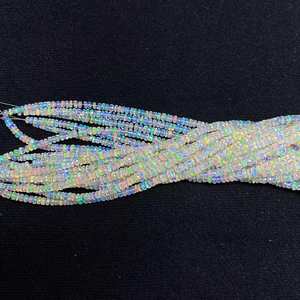 Haute qualité 3mm 4mm 5mm éthiopien Welo opale Rondelle perles brins pour la fabrication de bijoux à bricoler soi-même prix de gros du fournisseur - Product Image 3