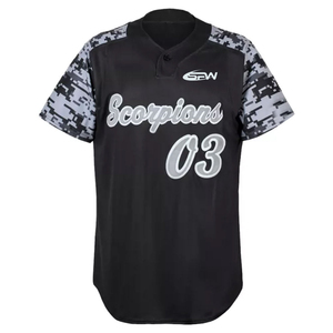 Ventes en gros de maillots d'équipe de sublimation, pantalons en polyester, séchage rapide, respirant, vêtements de sport vierges, uniformes de baseball d'entraînement d'usine - Product Image 2