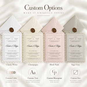Invitación de Boda Personalizada con Borde de Encaje, Juego de Invitaciones de Boda con <span class=keywords><strong>Tarjeta</strong></span> de Confirmación de Asistencia, Impresión en Relieve con Estampado en Lámina - Product Image 4