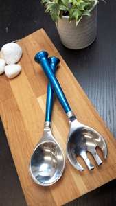 Cuillère à salade élégante avec manche en résine et finition argentée, idéale pour la vaisselle, la maison et les réceptions, vente en gros depuis l'Inde - Product Image 4