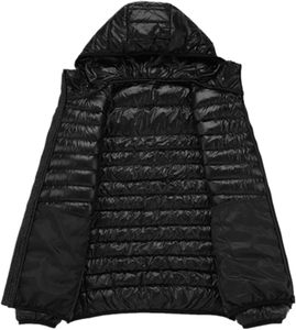 High Quality Men's Winter <b>Jacket</b> High Street <b>Packable</b> Hooded Light Puffer Coat Canvas Bubble Fabric Wholesale Pattern Decoration - Product Image 3