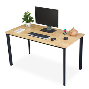 Escritorio Ovalado Minimalista Concept HBOV005 de 140x70cm en Madera Melamina con Patas de Hierro Ensambladas y Goma para Dormitorio u Oficina - Product Image 1