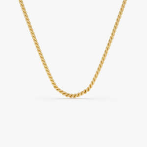 <b>14K</b> <b>Gold</b> Plated Simple <b>Chain</b> Diamond Pendant Necklace for Women Customizable Elegant Classic High Quality Jewelry - Product Image 1