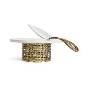 Palm Design Antique Base en métal Marbre Gâteau Stand Élégant Dessert Affichage pour les fêtes de mariage Restaurant Maison Vaisselle Accessoire - Product Image 3