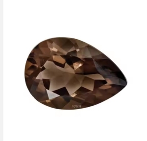 4X5mm Corte de pera Cuarzo ahumado natural Precio de fábrica al por mayor Piedras preciosas sueltas facetadas de alta calidad CUARZO ahumado natural - Product Image 1