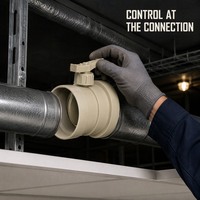 Pièces de systèmes CVC personnalisables : Vanne de régulation de volume en PVC pour conduit, actionnée manuellement, 75-200 mm, design graphique