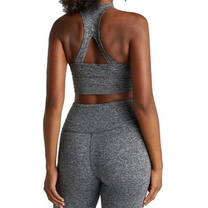 Ventes flash : ensemble de leggings et soutien-gorge de sport pour femmes, design tendance, confortables, couleur unie, avec service OEM, toutes tailles. - Product Image 4