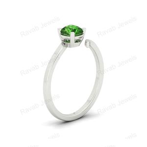 2025 Exported Fine Vermeil <b>Adjustable</b> <b>Ring</b> 5.60mm Eternity Gemstone Bezel Setting Jewelry for Women's Anniversary Party Wear - Product Image 5