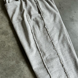 Free Mockup-Customized Casual Sweatpants 100% Cotton French Terry Heavyweight <b>Baggy</b> <b>Trouser</b> High Quality Streetwear Clothing - Product Image 5