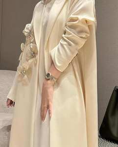 ชุดอาบายะผ้าไหมหรูหราจากดูไบ ประดับคริสตัล ป้องกันการยับ ชุดสำหรับละหมาด ผลงานชิ้นเอก - Product Image 2