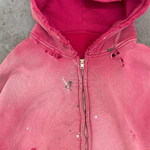 Sudadera con capucha de lana de invierno de gran tamaño de algodón pesado con estampado de lavado ácido de lujo para hombre - Product Image 3