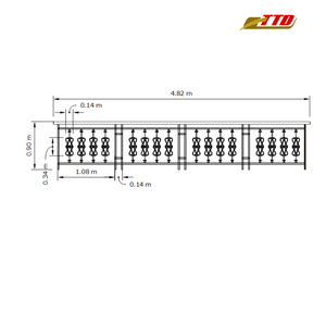 Barandilla de Balcón de Villa de Hierro Forjado de Lujo, Toldo Ornamental de Metal, Artesanía Moderna que Ofrece Resistencia, Seguridad y Belleza Atemporal - Product Image 6