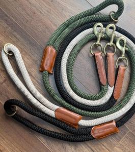 Laisse pour chien en cuir, laisse pour chien en paracorde, laisse pour chien faite à la main, épaisse, garantie 3 ans, 150 cm de long, 15 mm d'épaisseur. Fabriqué à la main pour durer - Product Image 2