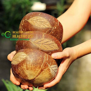 กะลามะพร้าว,ชุดชามและช้อนทำจากไม้แบบนำกลับมาใช้ได้ใช้ได้ใช้ได้ฟรีโลโก้ราคาถูก - Product Image 2