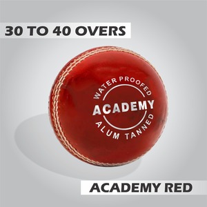 Academy Red Leather Cricket Ball Paquete de 6 Peso 156gm-160gm Mejor calidad Estándar internacional ALUM Tannd Leather Ball - Product Image 6