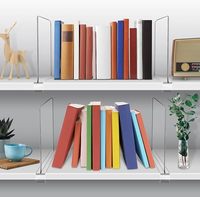 Diviseurs d'étagères multifonctionnels en acrylique transparent pour vêtements, literie, cuisine, garage, salon, placard, salle d'exposition, rangement