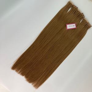 Vente en gros en usine de cheveux normaux de couleur brun clair extensions de cheveux humains bande normale droite dans les extensions de cheveux humains - Product Image 2