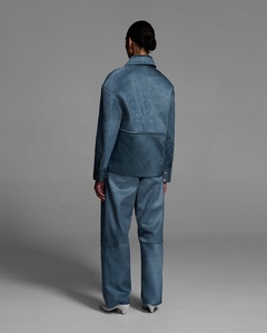 Nouveau costume en jean pour homme - Veste polyvalente printemps-automne à motif jacquard, polo décontracté et tendance, pantalon large - Product Image 2
