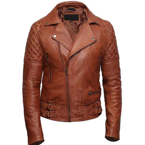 Veste en cuir pour homme, nouvelle arrivée, logo personnalisé, col rabattu, service OEM, cuir véritable respirant, vestes pour homme personnalisées - Product Image 4