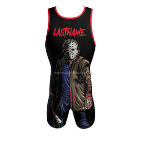 Uniformes Singlet de lutte pour adultes MMA & BJJ sans couture Anti-rides Spandex/Polyester Arts martiaux Sportswear - Product Image 2