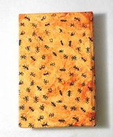 Carnets en papier artisanal orange avec couverture imprimée fourmis, magnifique journal/agenda/planificateur Green Life Style, reliure collée