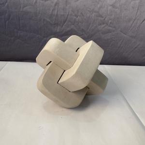 Cubo de bloqueo Luban de alta calidad, mármol travertino blanco Premium, decoración moderna para el hogar y la Oficina, pulido para uso en interiores, acento de escritorio de estudio - Product Image 1