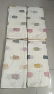 Tela de algodón bordada con patrones rectangulares coloridos para ropa de cama, uso textil del hogar, disfraces, kurtis, etc. - Product Image 6