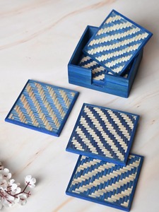 ถาดรองแก้วไม้ไผ่ทำมือชุดสีที่กำหนดเองจาก6ผลิตภัณฑ์ที่เป็นมิตรต่อสิ่งแวดล้อมทำจากของตกแต่งโต๊ะในเวียดนามขายส่ง - Product Image 2