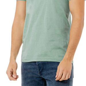 T-shirt à manches courtes OEM Unisex Heather Prism Mint-52% Airlume Cotton, 48% Poly, 4.2 oz - Product Image 5