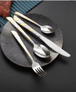 Eye-Catching Stainless Steel Royal Modern Luxury Flatware Set Handmade Handle <b>Dishwasher</b> Safe Eco-Friendly Food Grade Cutlery - Product Image 3