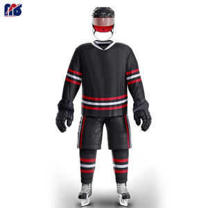 Vente en gros Personnalisable Sublimation Transfert de chaleur Maillot de hockey personnalisé avec le nom de l'équipe Numéro Logo - Product Image 2