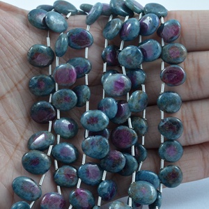 Natural Ruby Kyanite Gemstone <b>Beads</b> Smooth Oval Shape 7X9 to 9x11 mm 8 Inch Gemstone Strand Use For Making Jewelry Item - Product Image 3