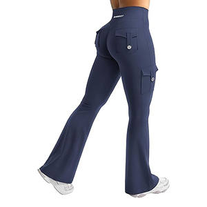 2025 Women <b>Flare</b> <b>Leggings</b> with Pockets High Waist Scrunch Butt Lifting <b>Yoga</b> Pants Four-Way Stretch Tummy Control Compression - Product Image 3