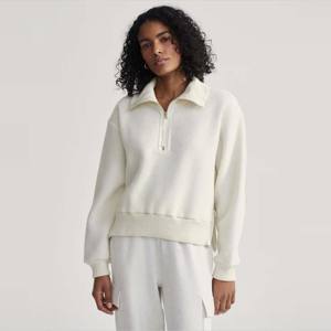 Veste polaire douce et pelucheuse à demi-fermeture éclair pour femme Design tendance et confortable par temps froid - Product Image 4