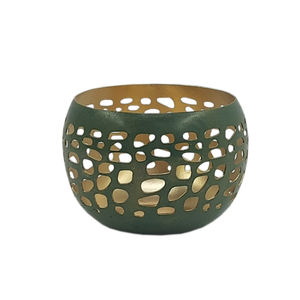 Porte-bougie moderne en aluminium au design personnalisé, finition argentée, décoration de table pour Noël, mariage, maison, fait main, portable - Product Image 4